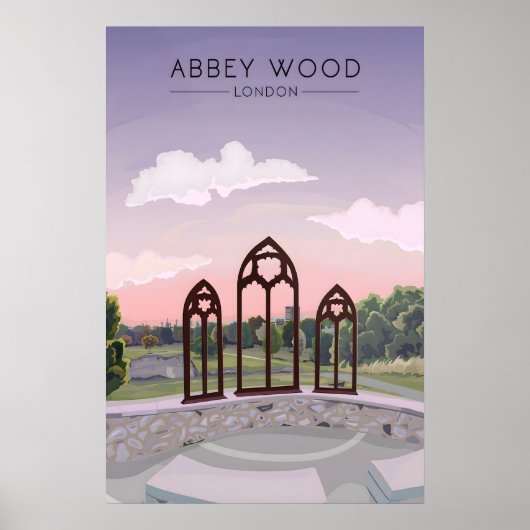 Abbey Wood Londen Reisposter Poster (Voorkant)