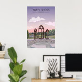 Abbey Wood Londen Reisposter Poster (Thuiskantoor)