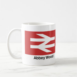 Abbey Wood treinstation Mok, Treinliefhebber Gift Koffiemok