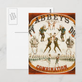 Abbey's pompoencombinatie Circus Poster Briefkaart (Voorkant / Achterkant)