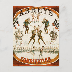 Abbey's pompoencombinatie Circus Poster Briefkaart