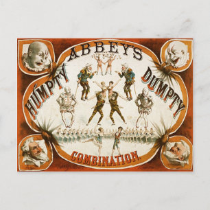 Abbey's pompoencombinatie Circus Poster Briefkaart