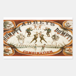 Abbey's pompoencombinatie Circus Poster Rechthoekige Sticker