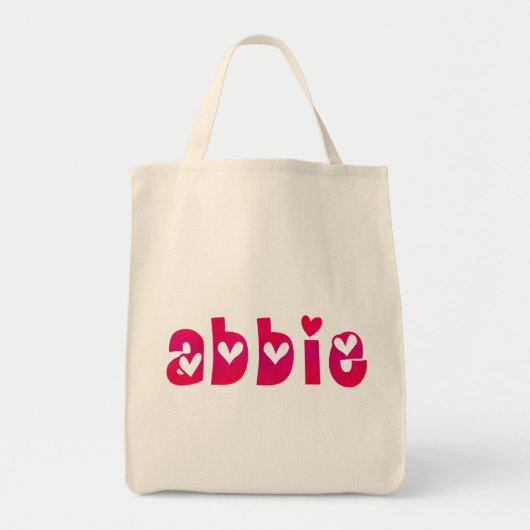 Abbie in harten Canvas tas (Voorkant)