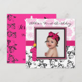 Abbie's eerste verjaardag kaart (Voorkant / Achterkant)