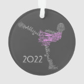 Abbigail Persoonlijke ijsfiguur Skater Ornament (achterkant)