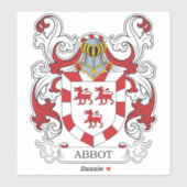 Abbot Family Crest Sticker (Vel)