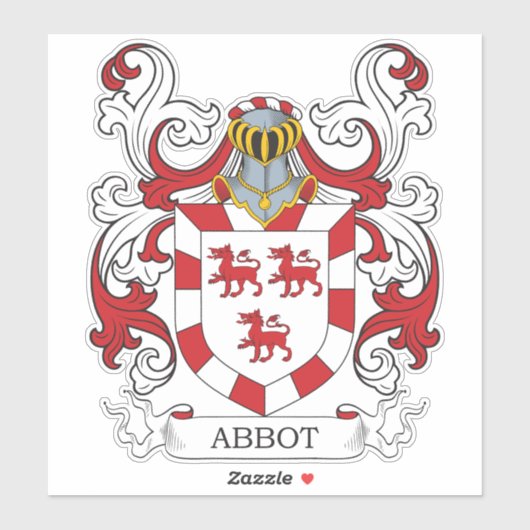 Abbot Family Crest Sticker (Vel)