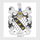 Abbot Family Crest Sticker (Vel)