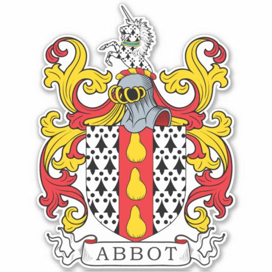 Abbot Family Crest Sticker (Voorkant)