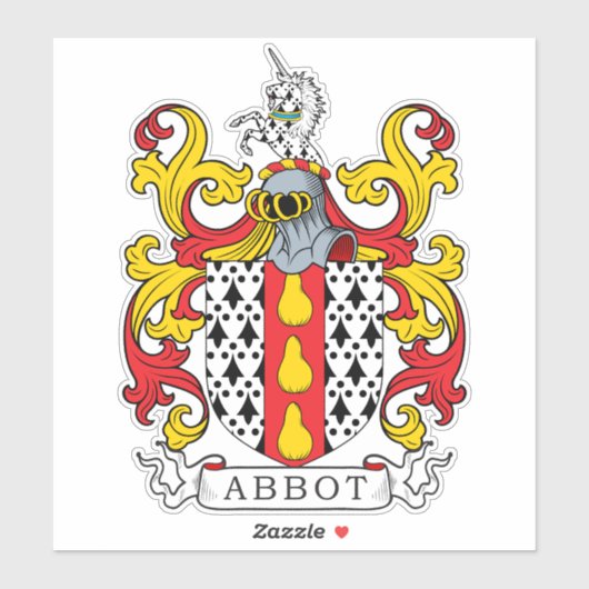 Abbot Family Crest Sticker (Vel)