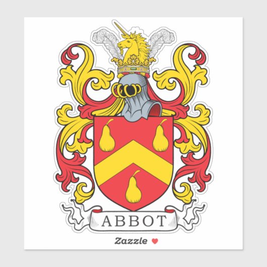 Abbot Family Crest Sticker (Vel)