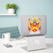 Abbot Family Crest Sticker (Laptop op bureau)
