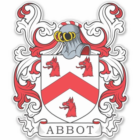 Abbot Family Crest Sticker (Voorkant)
