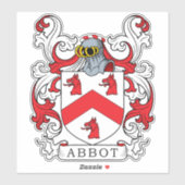 Abbot Family Crest Sticker (Vel)