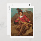 Abbot Gedprezen als Spanjaard door Fragonard Briefkaart (Voorkant / Achterkant)