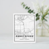 Abbotsford British Columbia Canada Travel City Map Briefkaart (Staand voorkant)