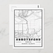 Abbotsford British Columbia Canada Travel City Map Briefkaart (Voorkant / Achterkant)