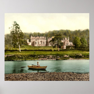 Abbotsford House van de rivier Tweed in Schotland Poster