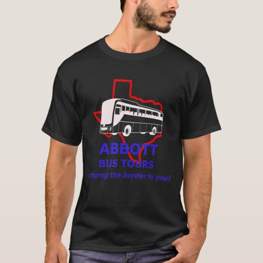 Abbott Bus Tours brengt de grens naar je satire T-shirt (Voorkant)