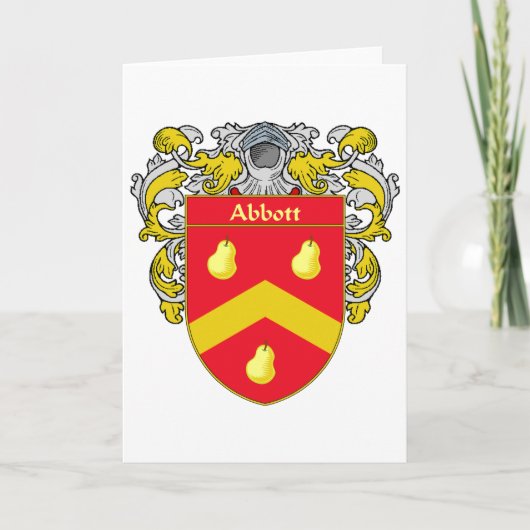 Abbott Coat of Arms (gemanteld) Notitiekaartje (Voorkant)