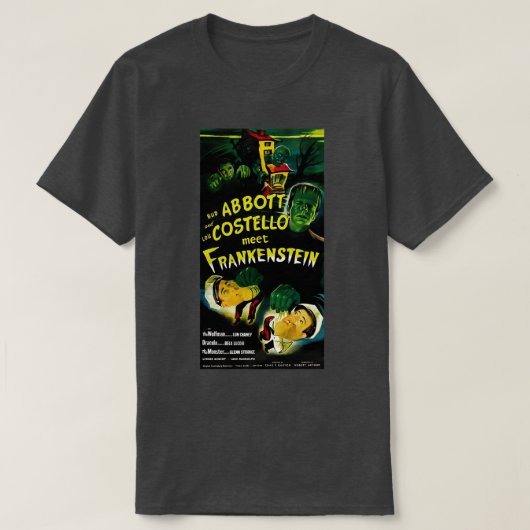Abbott en Costello ontmoeten klassiek Tshirt-team T-shirt (Design voorkant)