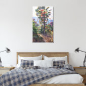 Abbott Fuller Gravebloeiende wijnstokken op palmbo Canvas Afdruk (Insitu (Slaapkamer))