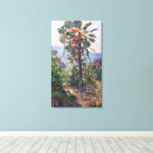 Abbott Fuller Gravebloeiende wijnstokken op palmbo Canvas Afdruk (Insitu (Houten vloer))