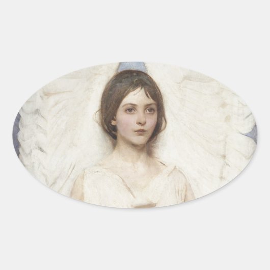 Abbott Handerson Thayer - Angel Ovale Sticker (Voorkant)