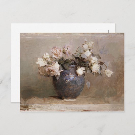 Abbott Handerson Thayer Rozen Stilleven Bloemen Briefkaart (Voorkant / Achterkant)