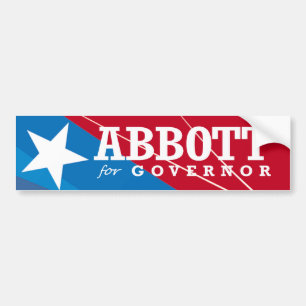 ABBOTT VOOR GOVERNOR 2014 BUMPERSTICKER