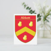 Abbott Wapenbekleding/Familiekust Briefkaart (Staand voorkant)