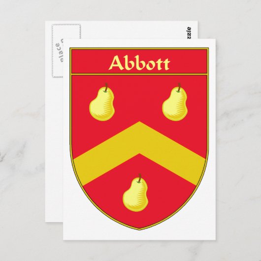 Abbott Wapenbekleding/Familiekust Briefkaart (Voorkant / Achterkant)