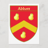 Abbott Wapenbekleding/Familiekust Briefkaart (Voorkant)
