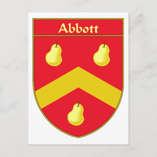 Abbott Wapenbekleding/Familiekust Briefkaart (Voorkant)