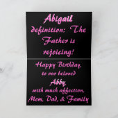 Abby B-day Card Kaart (Binnen)