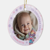 Abby Cadabby Baby's 1st Christmas Photo Ceramic Or Keramisch Ornament (Links)