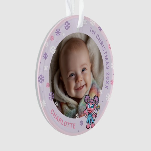 Abby Cadabby Baby's 1st Christmas Photo Ornament (voorkant)