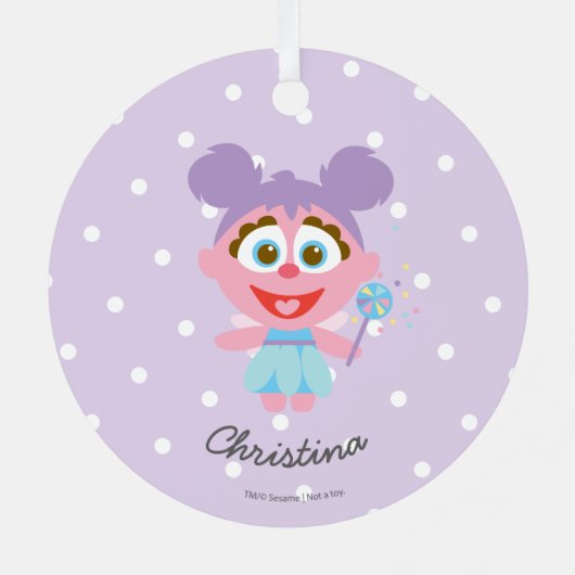 Abby Cadabby Baby's First Christmas: Jouw namen to Metalen Ornament (Achterkant)