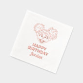 Abby Cadabby | Bloem | Fijne verjaardag Folie Servetten (Links)