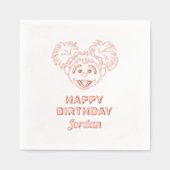 Abby Cadabby | Bloem | Fijne verjaardag Folie Servetten (Voorkant)