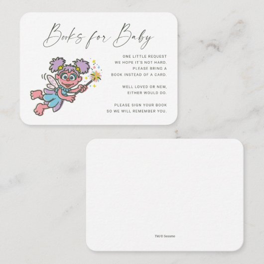 Abby Cadabby Book Request Insert Plaatskaartje (Voorkant / Achterkant)