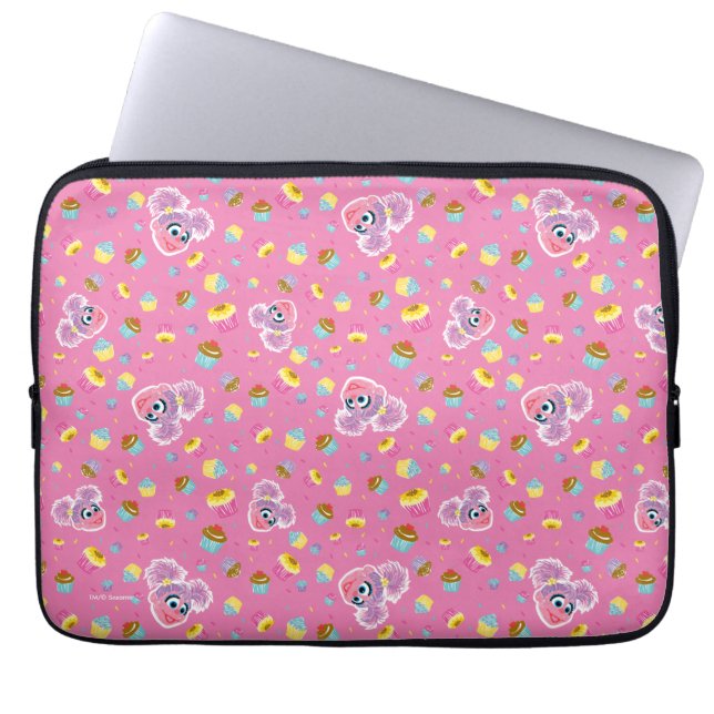 Abby Cadabby Cupcake Feestje Patroon Laptop Sleeve (Voorkant)