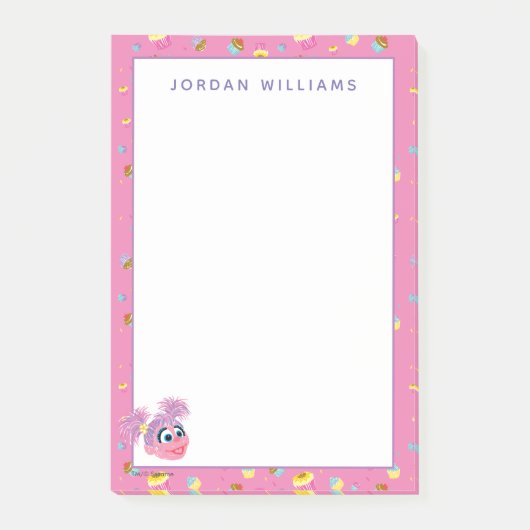 Abby Cadabby Cupcake Party Pattern Post-it® Notes (Voorkant)