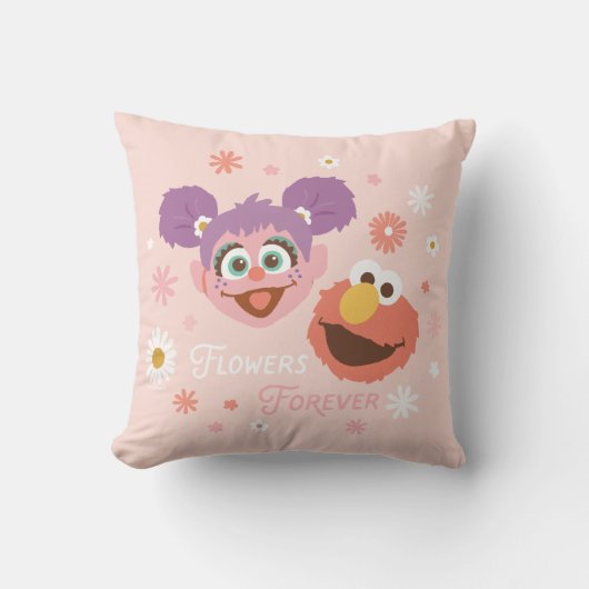 Abby Cadabby en Elmo | Flowers Forever Kussen (Voorkant)