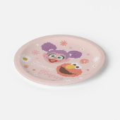 Abby Cadabby en Elmo | Flowers Forever Papieren Bordje (Gekanteld)