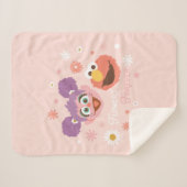 Abby Cadabby en Elmo | Flowers Forever Sherpa Deken (Voorkant (horizontaal))