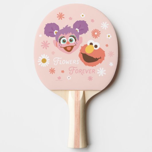 Abby Cadabby en Elmo | Flowers Forever Tafeltennisbatje (Voorkant)