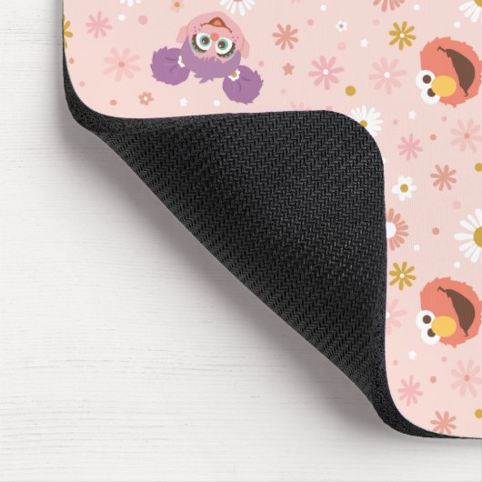 Abby Cadabby en Elmo | Woodland Pattern Muismat (Hoek)