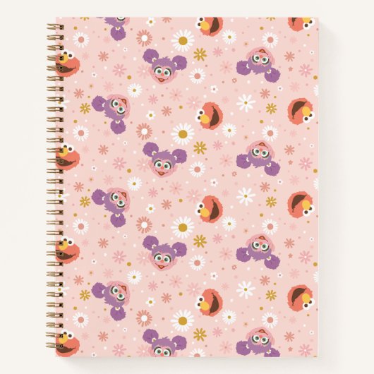 Abby Cadabby en Elmo | Woodland Pattern Notitieboek (Voorkant)